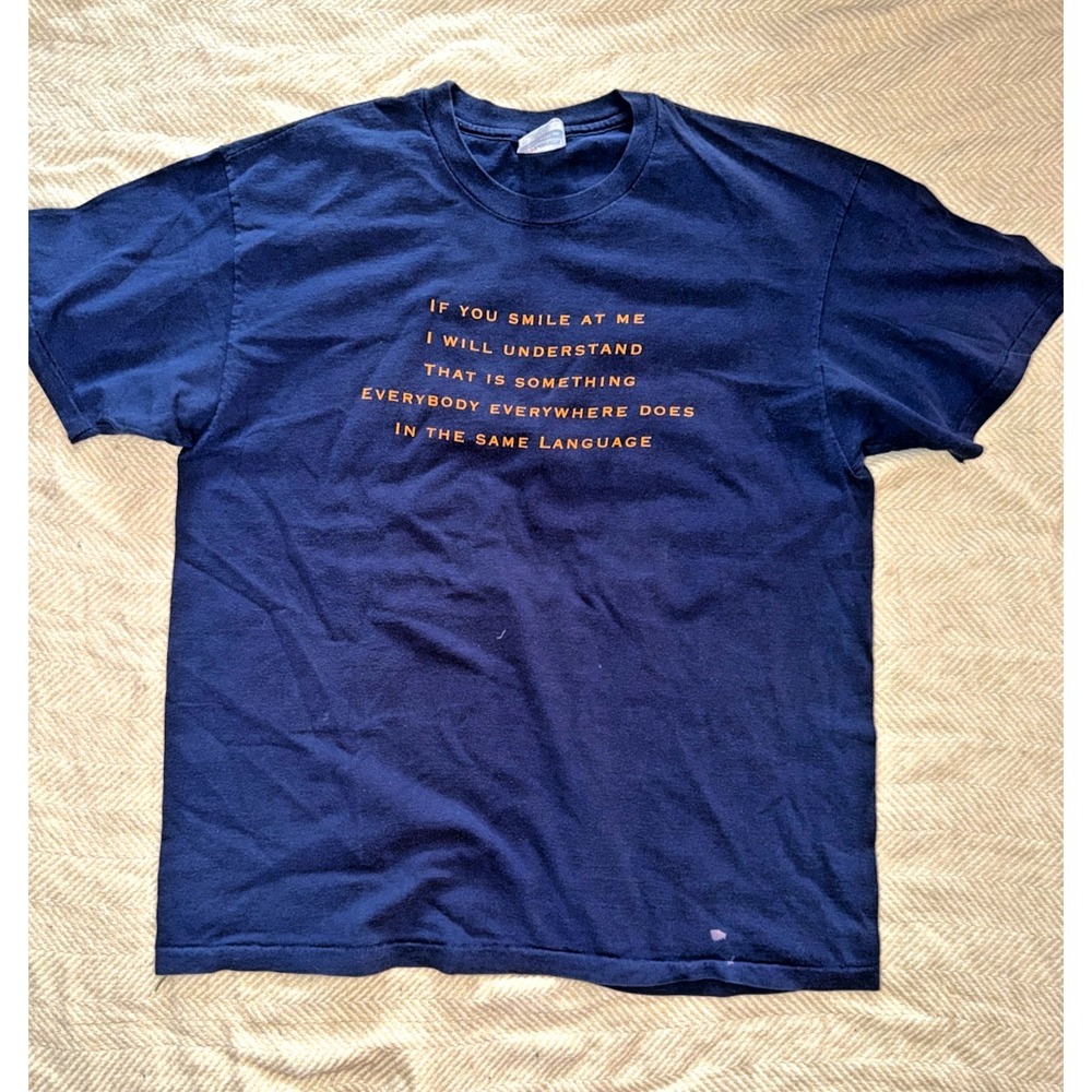 RARE! VTG Crosby Stills & Nash Wooden Ships Concert Tour T Shirt Navy LG EVC USA